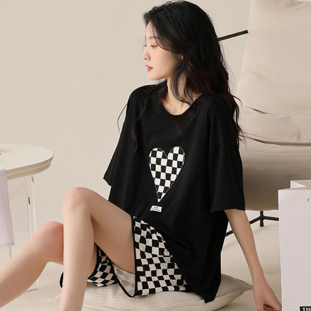 2026 ใหม่ชุดนอนสตรีฤดูร้อนการ์ตูนแขนสั้นกางเกงขาสั้นฤดูร้อน Tianwang สีแดงสไตล์ฤดูร้อนสุภาพสตรี Home