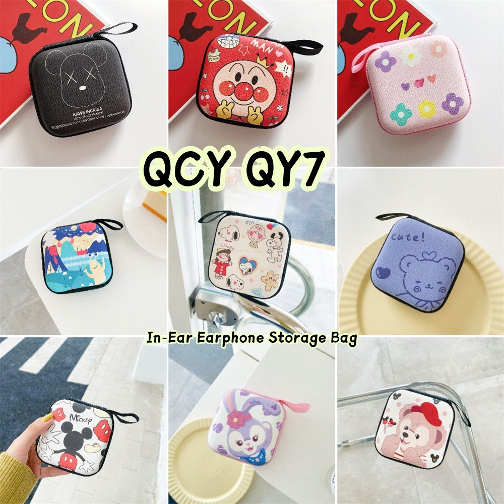 หูฟัง QCY QY7 แบบใส่ในหู สไตล์การ์ตูน พร้อมสายUSB
