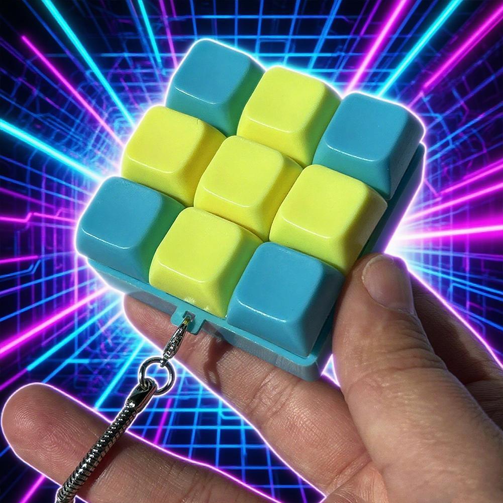 Nine Key Mechanical Keyboard Unboxing Keycap Tester พวงกุญแจอุปกรณ์เสริม Unboxing W6k3