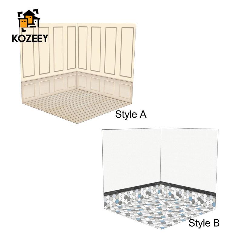 KOZEEY 1/12 ฉากหลังแสดง Diorama ตู้โชว์จัดเก็บยานพาหนะรุ่น Diorama สําหรับรถฉากของเล่นตัวเลขการกระทํ