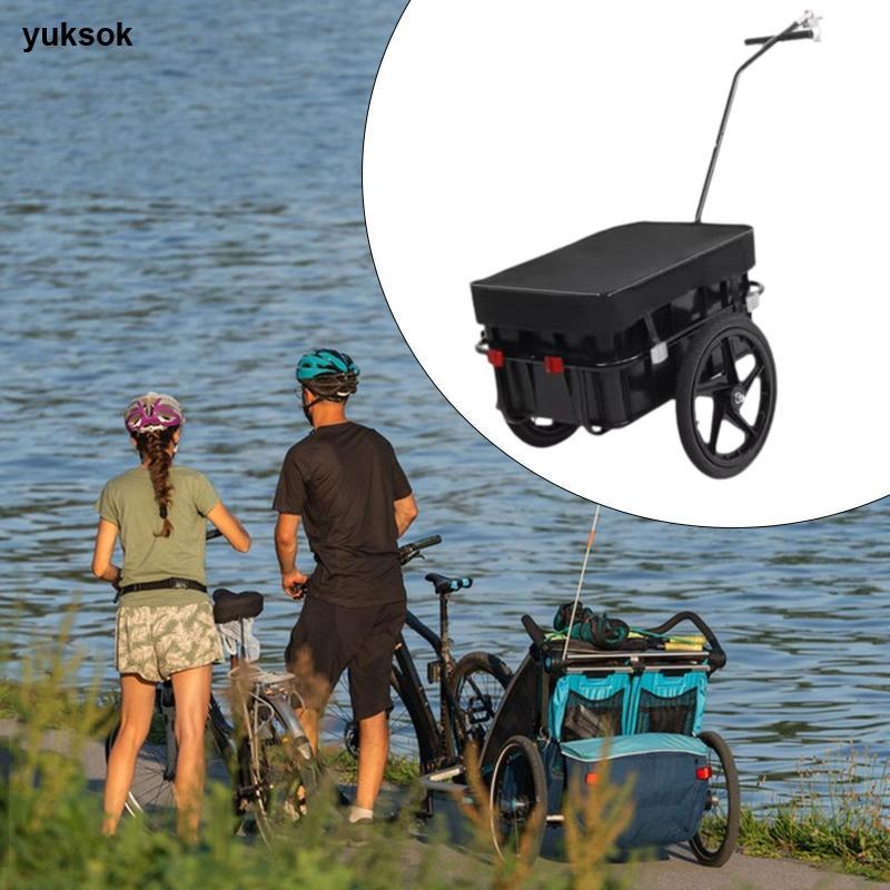 Yuksk Bike Cargo Trailer Universal Towable Bike Trailer สําหรับ Camping Shopping