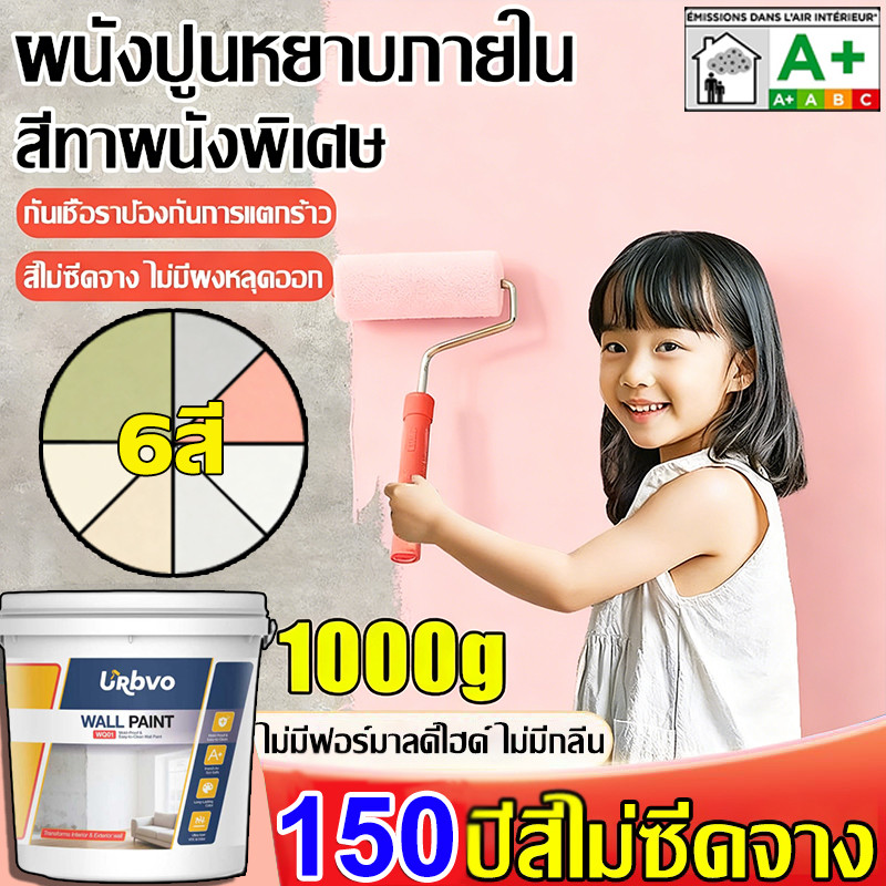 0 ไม่มีอัลดีไฮด์💥สีทาภายใน สีทาผนัง สีน้ำทาบ้าน ชนิดด้าน ปกปิดดีเยี่ยม กันน้ำ กันรา ใช้ได้กับผนัง และเพดานสีน้ำอะครีลิค