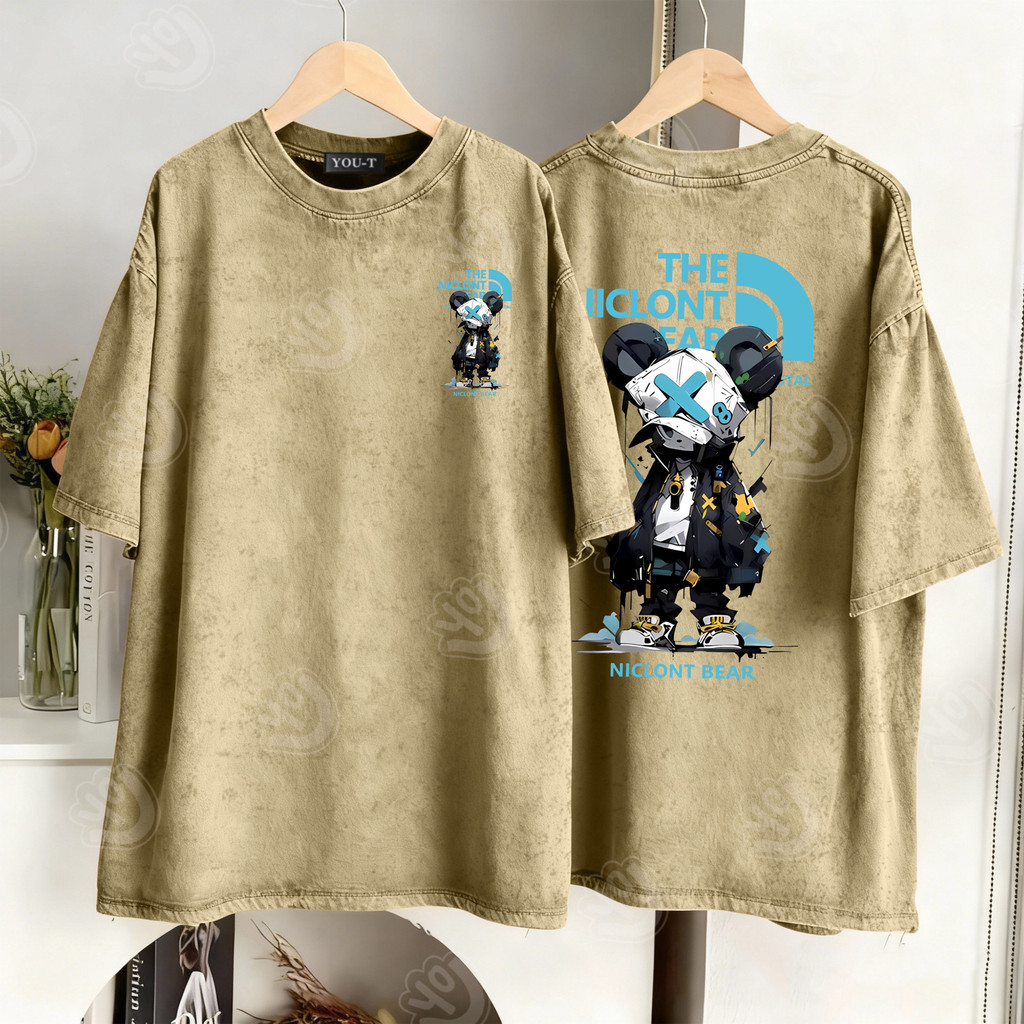 Basi เสื้อแฟชั่น เสื้อยืด oversize ผ้าฝ้าย100% แนวสตรีท ไม่ต้องรีดผ้า สวมใส่สบาย ผ้านิ่ม  ลาย  “THE NICLONT02” ราคา ถูกที่สุด ดีลบีเคเค แกลเลอรีภาพที่ 6