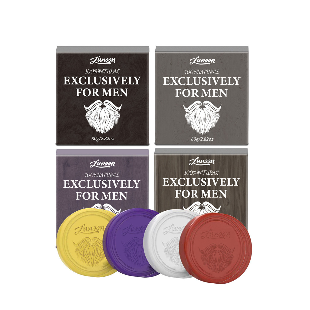 LUNOON Cedar Fragrance Shaving Soap 80g Refreshing Shaving Softening Moisturizing Cleansing Foam Ric
