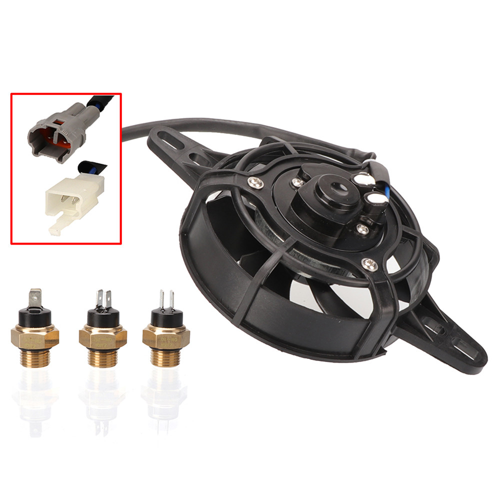 12V หม้อน้ํารถจักรยานยนต์พัดลมระบายความร้อน Oil Cooler Water Cooler พัดลมไฟฟ้า 4 "สําหรับ Honda Yama