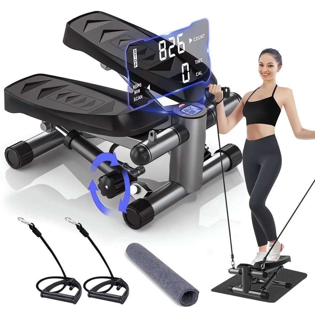 Stepper Side Stepper Stepper เพื่อสุขภาพ เงียบ ความจุในการโหลด 150kg อาหาร ฟิตเนส อุปกรณ์เพื่อสุขภาพ