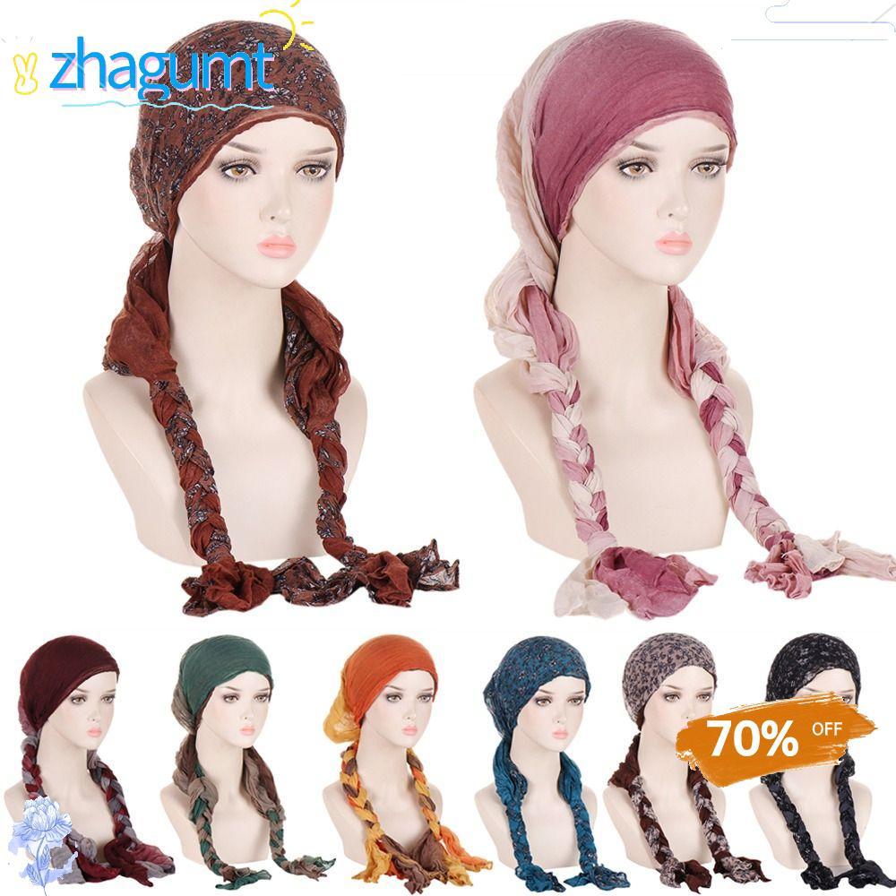 ZHAGUMT366 Headscarf, หมวกผ้าโพกหัวหลากสีนุ่ม, ผ้าพันคอแฟชั่นสําหรับผู้หญิง