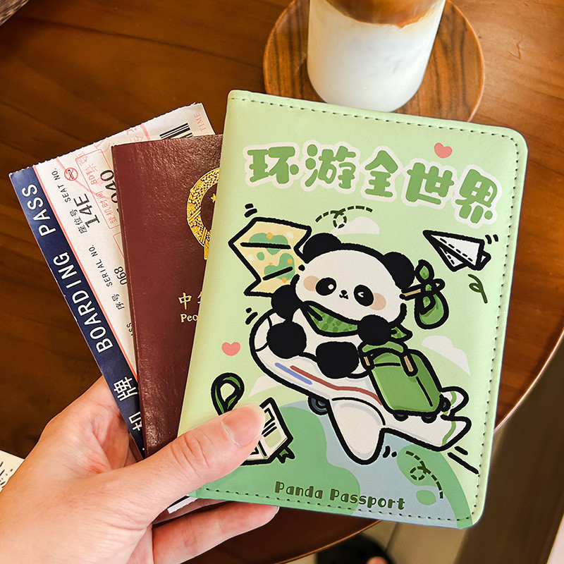 Panda Passport Protective Case Document Storage Bag Travel Document Bag Cute Overseas Portable Passp