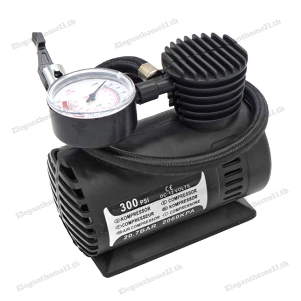 12V 300PSI ปั๊มลมในรถยนต์พร้อมเกจวัดเครื่องเติมลมยางไฟฟ้าปั๊มยางแบบพกพา