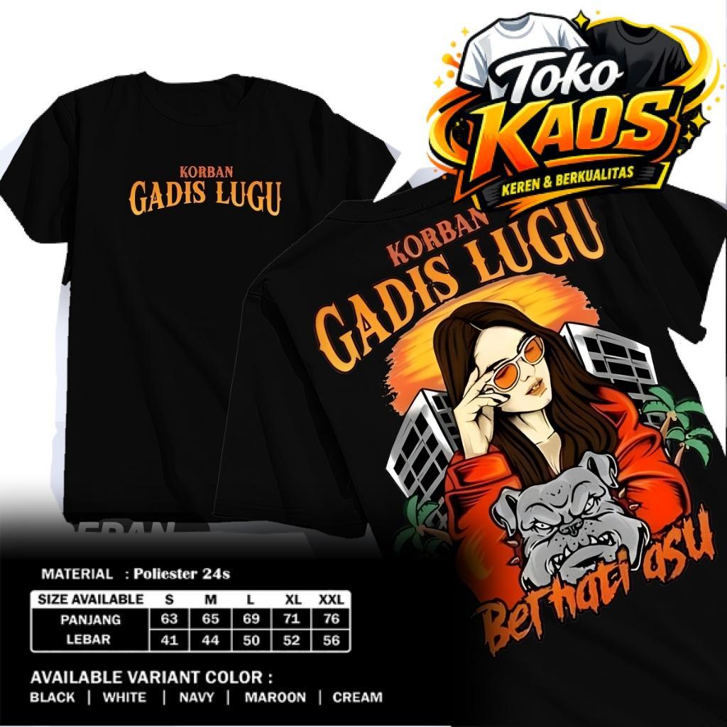 เสื้อยืด Lugu Girl Victim Be Careful / Lugu Girl Victim Distro เสื้อยืด / เสื้อผ้าผู้ชายและผู้หญิง