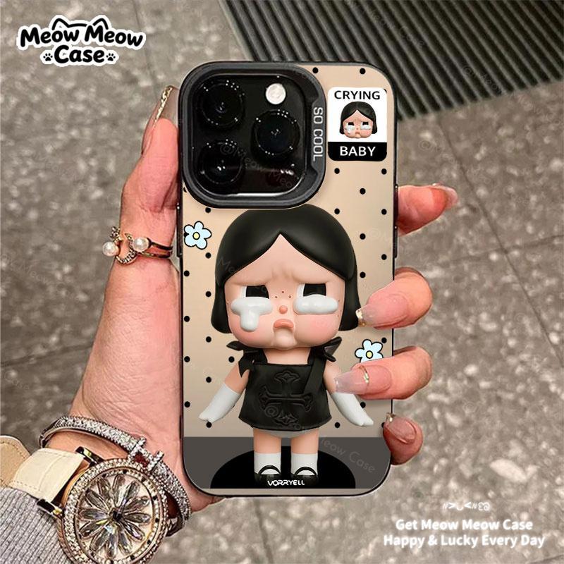 ชุดเดรสสีดำ Baby Crying เคสสำหรับ iPhone 17 16 15 11 12 13 14 Pro Max เคสโทรศัพท์ IMD รุ่นขั้นสูง