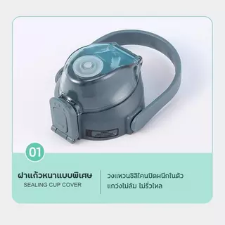 1700MLความคิดสร้างสรรค์ 316 สแตนเลสความจุขนาดใหญ่ถ้วยฉนวนยกเชือกถ้วยอวกาศกลางแจ้งแบบพกพานักเรียนกีฬาเดินทางหม้อ น้ำหนักเ