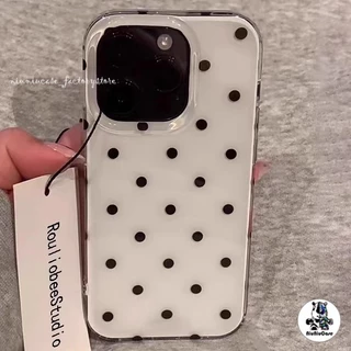 เคสไอโฟน11 เต็มหน้าจอสีสันจุดใหม่ IMD อ่อน สำหรับ iPhone 16 17 13 11 12 14 15 Pro Max 15 11 16 13 14 Pro 16 14 15 Plus