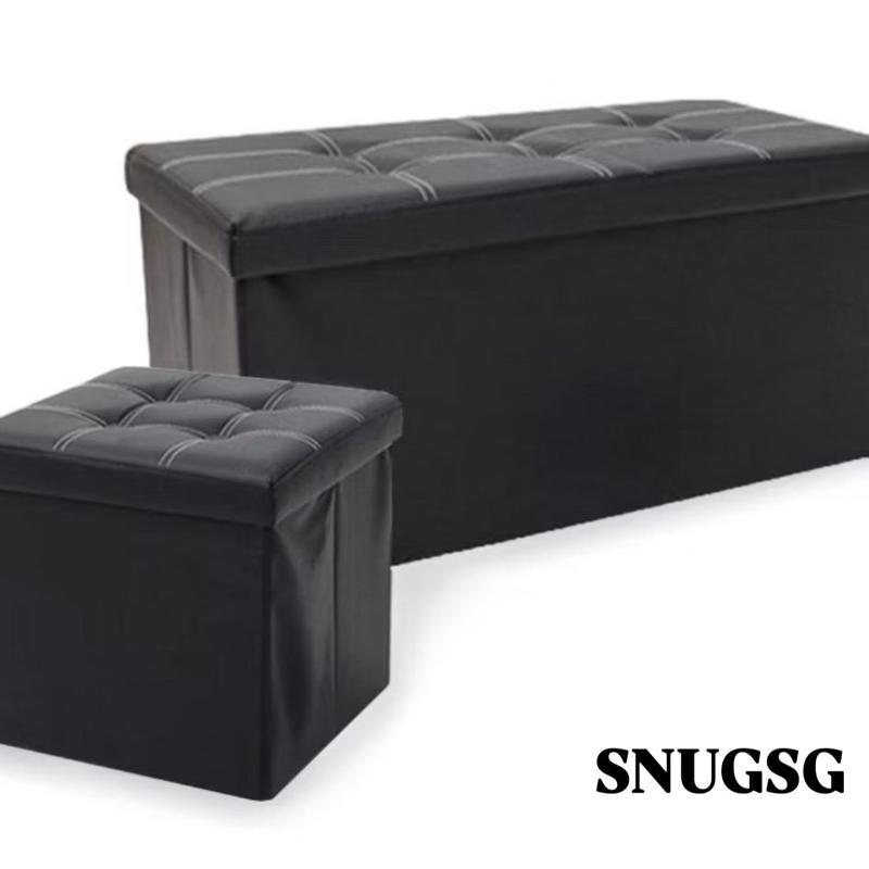 SNUGSG FOLDABLE LEATHER SOFA STOOL CHAIR