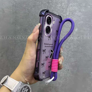 เหมาะสําหรับ OPPO A6X 4G 5G เคสโทรศัพท์ใหม่ bow soft shell กันกระแทก rotective กรณี lanyard SZ45