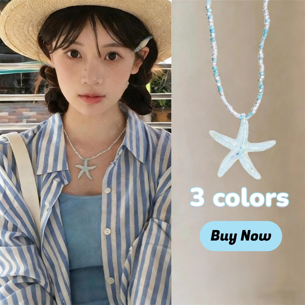 ปลาดาว ลูกปัด สร้อยคอ โดปามีน necklace แฟชั่น อเนกประสงค์  มีสีให้เลือกหลากหลาย คุณภาพสูง ส่งไวจากไทย