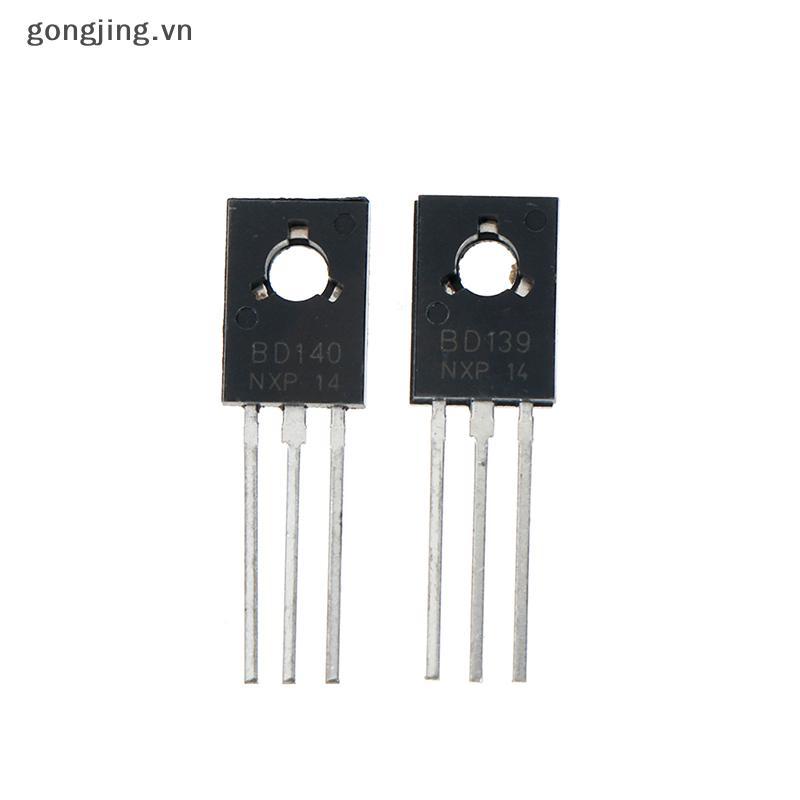 Gongjing 20 ชิ้น BD139 BD140 ( BD140 10 ชิ้น + BD139 10 ชิ้น ) TO-126 ทรานซิสเตอร์พลังงาน VN