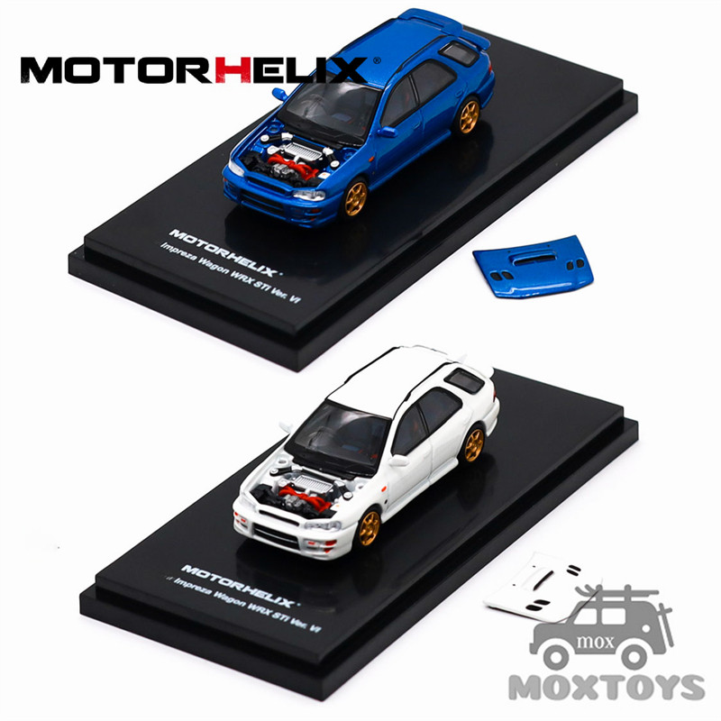 MOTOR HELIX 1:64 lmpreza Wagon WRX STi Version VI รถโมเดลDiecast