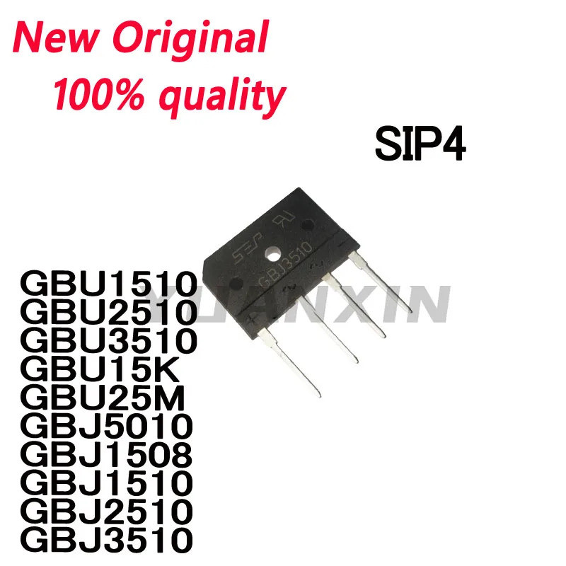 5PCS GBU1510 GBU2510 GBU3510 GBU15K GBU25M GBJ5010 GBJ1508 GBJ1510 GBJ2510 GBJ3510 เตาแม่เหล็กไฟฟ้าส