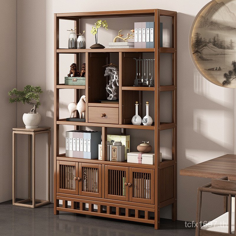 ชั้นวางจอแสดงผล เครื่องประดับชา ห้องชาจีน Duobaoge เค้าโครงชา Bogu Rack Retro ใหม่ชั้นวางตู้บรรยากาศ