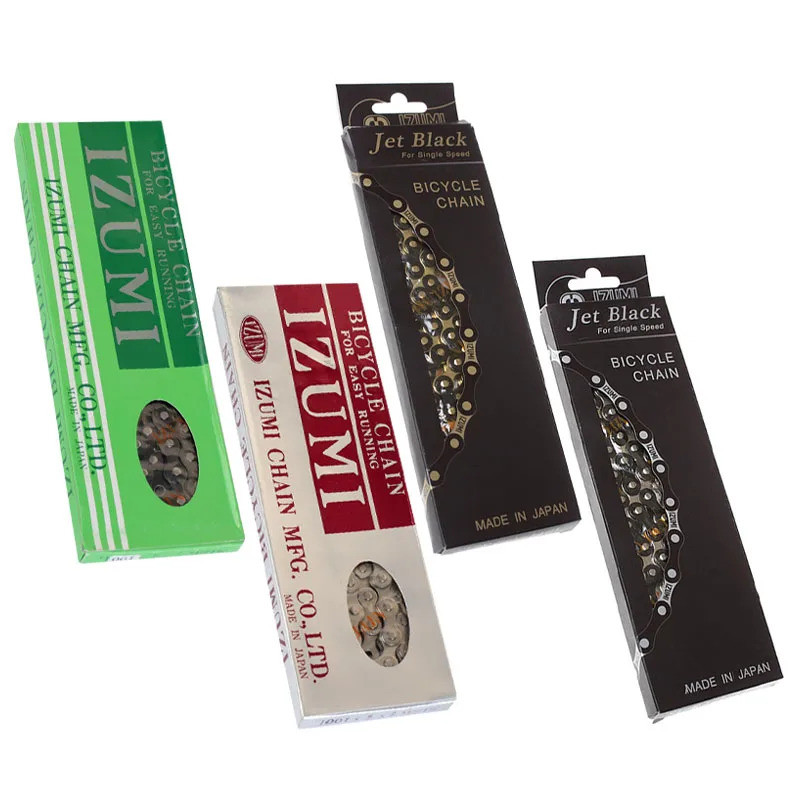 ญี่ปุ่น IZUMI คงที่เกียร์ IZUMI JET สีดําจักรยาน CHAIN Track โซ่ความเร็วเดี่ยว 100L /2 * 1/8*100L 41
