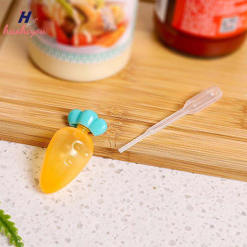 <haohiyou> 3 ชิ้นมินิแบบพกพาแครอทขวดซอสรูปการ์ตูนน่ารักบีบขวดซอส Vinaigrette ซอสมะเขือเทศขวด Nice
