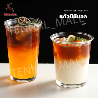 แก้วใส แก้วคาเฟ่ แก้วใส่เครื่องดื่ม สไตล์คาเฟ่ มินิมอล ใส่ได้ทั้งร้อนและเย็น
