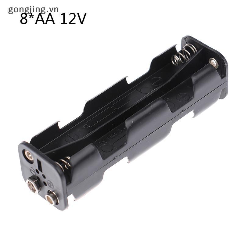 Gongjing Long Strip Type 8 X AA Battery Case Holder 12V Ba To Ba กล่องเก็บแบตเตอรี่ VN
