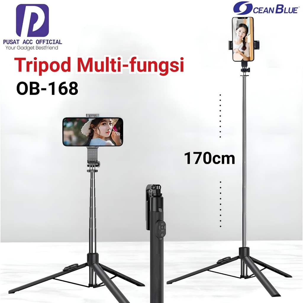 ขาตั้งกล้องแหนบเนื้อหา Creator OB168 170 ซม. OCEANBLUE ที่วางไม้เซลฟี่ระยะไกล