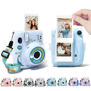 For Mini 11 Case Mini 12 ชุดเคสป้องกันกล้อง 3 in 1 ประกอบด้วย สายคล้อง เชือก สติกเกอร์ และเคสใส กันกระแทกและทนทาน
