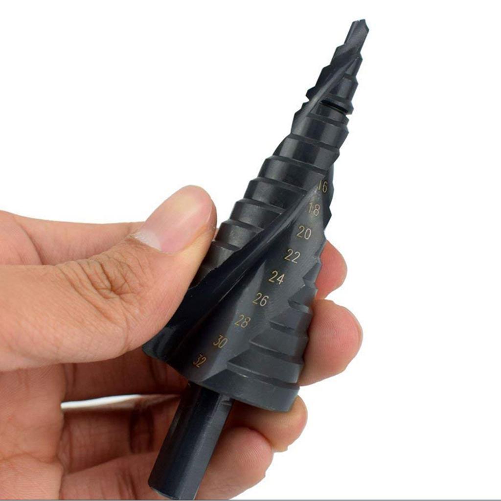 Deo Step Bit 3 ชิ้น 4-32 มิลลิเมตร Brocas para โลหะสามเหลี่ยมรอบสําหรับ Taper สามเหลี่ยม Shank หลุม