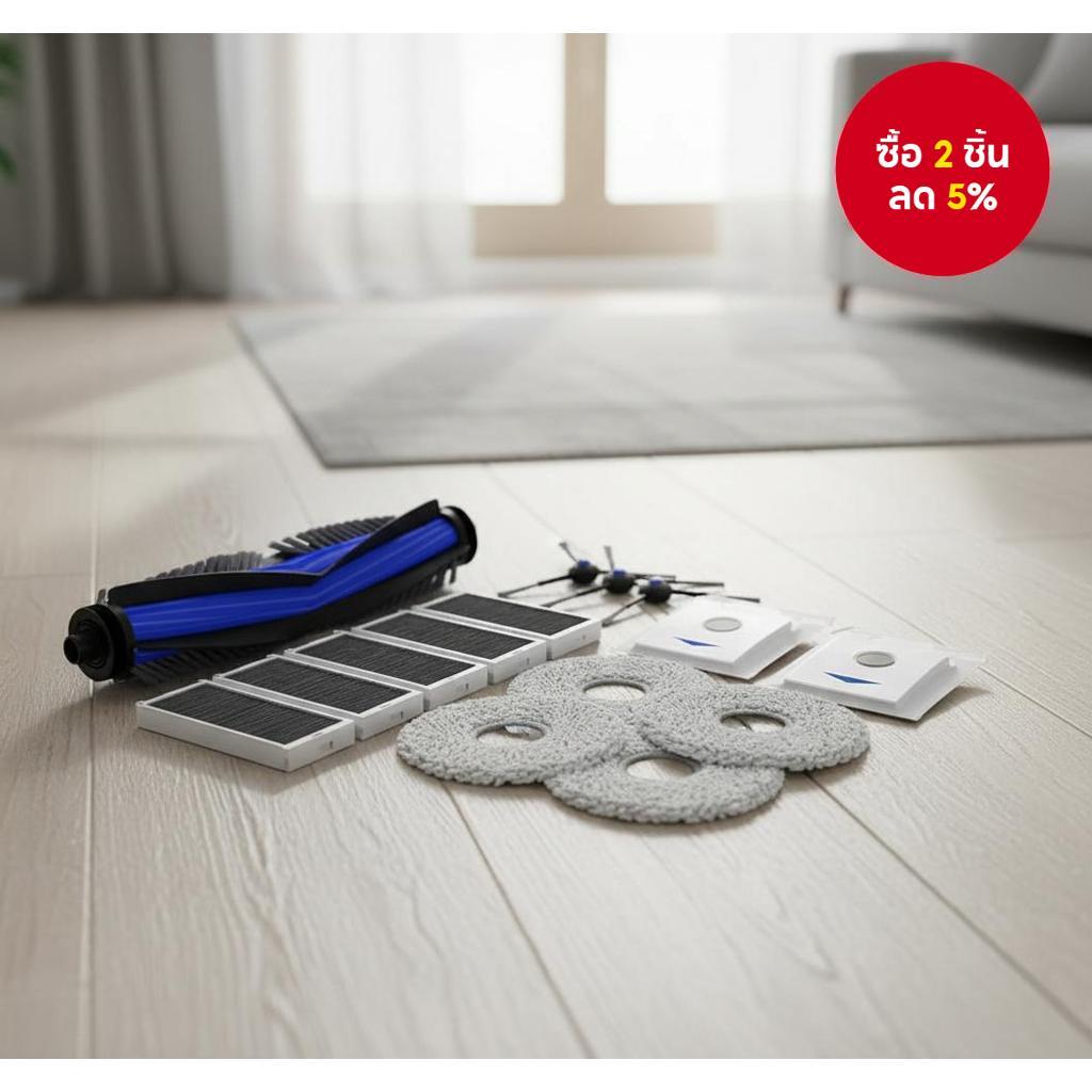 อุปกรณ์เสริมสําหรับหุ่นยนต์ดูดฝุ่น Ecovacs Deebot N30 Omni & N30 Pro Omni แปรงข้างหลัก ไส้กรอง HEPA 