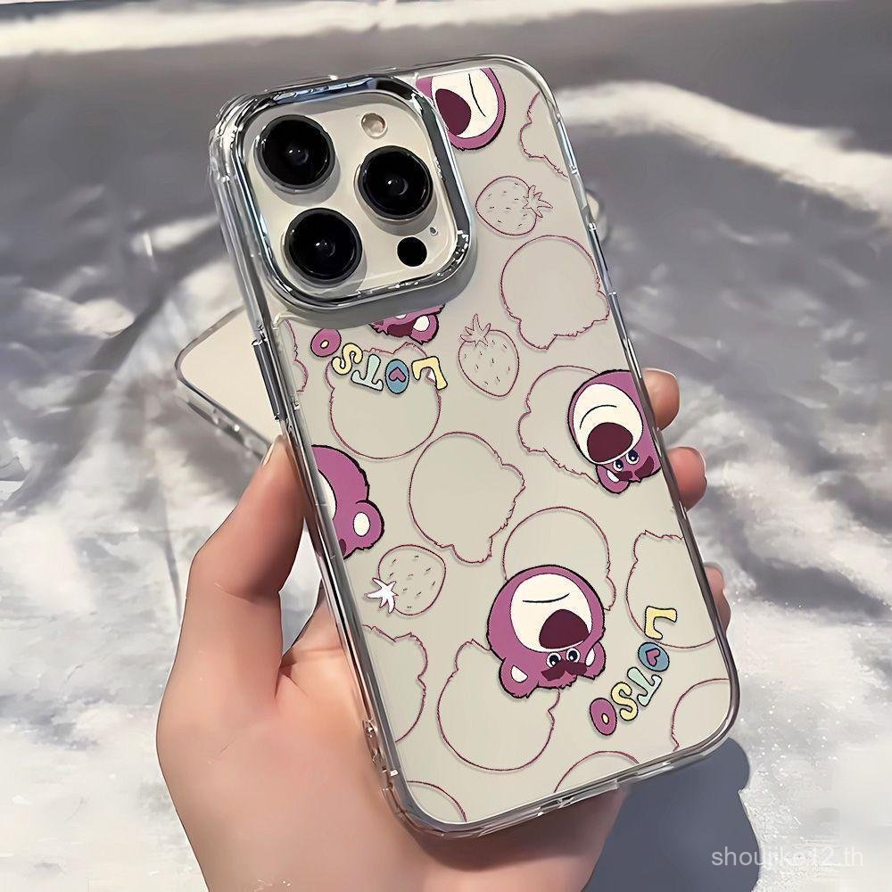 SAMSUNG สตรอเบอร์รี่หัวหมีสําหรับSamsung S22 S21 S25 S20 S24 S23 S21FE S25FE S20PLUS S21PLUS S23ULTR