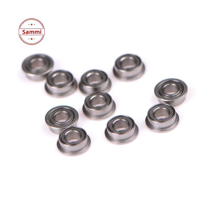 Sammi 10PCS MF63zz Mini Metal Double Shielded Flange Ball Bearings (3mmX6mmX2.5mm) TH