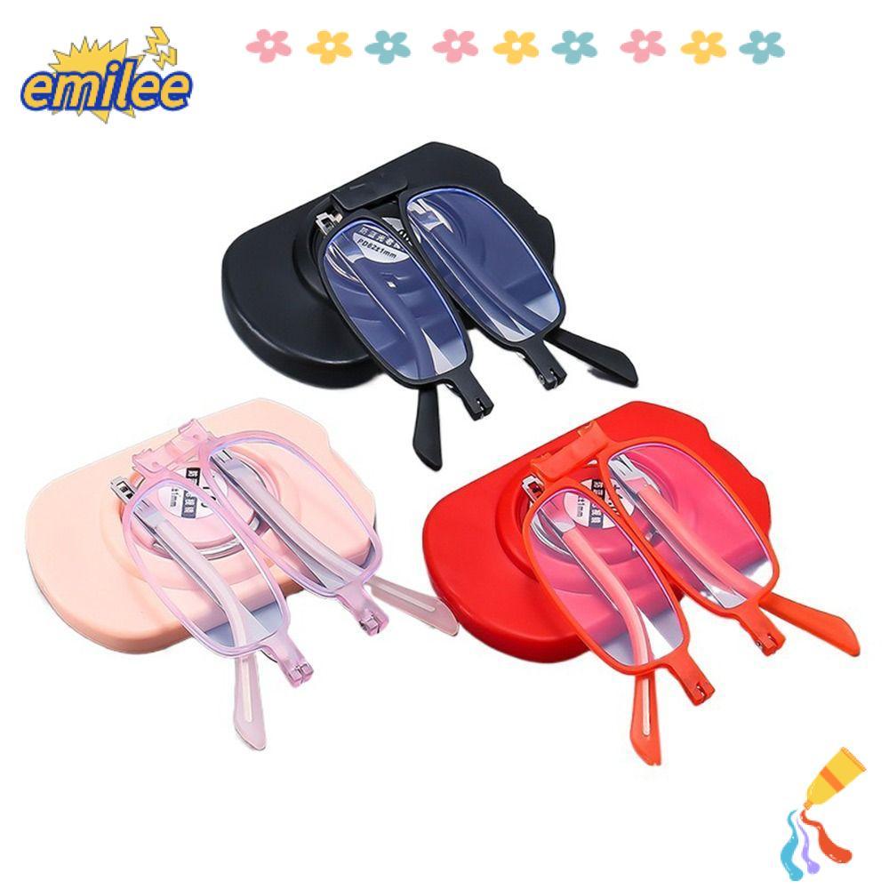 Emilee แว่นอ่านหนังสือป้องกันแสงสีฟ้า, บล็อกสีฟ้าพร้อมที่วางโทรศัพท์แบบพับได้, แว่นตาป้องกันดวงตาที่สะดวกสบาย PC แว่นตาสายตายาวเบามากสํานักงาน