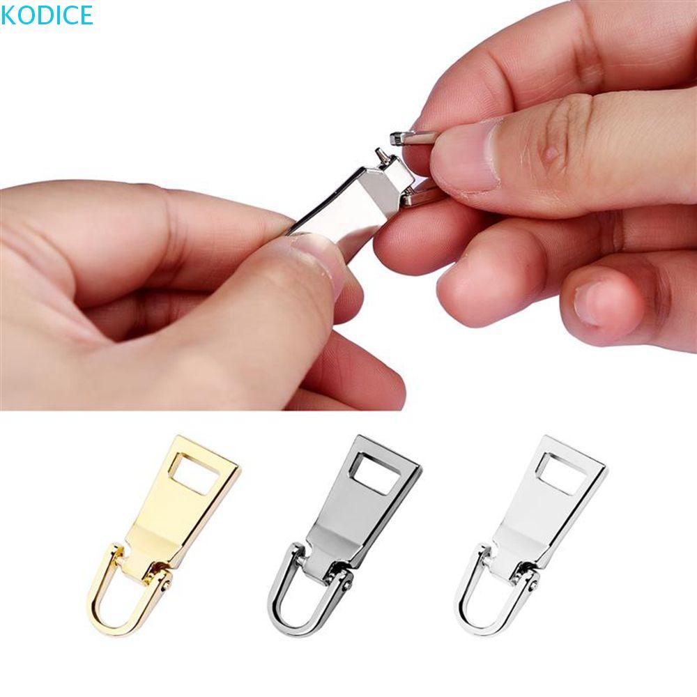 KODICE หัวซิปโลหะ 8 # 5 # 3 # อุปกรณ์เย็บผ้า DIY แถบเลื่อนซิปที่ถอดออกได้