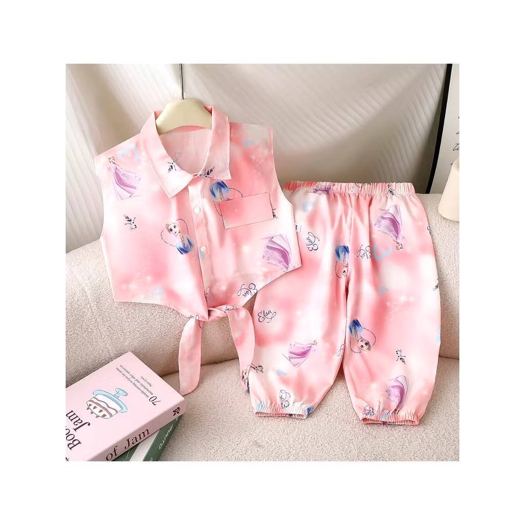 ✨ชุดเสื้อผ้า แฟชั่นมาใหม่✨ สำหรับเด็กผู้หญิง สีสวยน่ารักๆ ชุดเด็กผู้หญิง เสื้อแขนสั้นและกางเกง ลายดอกไม้สวยๆ รูปที่ 2