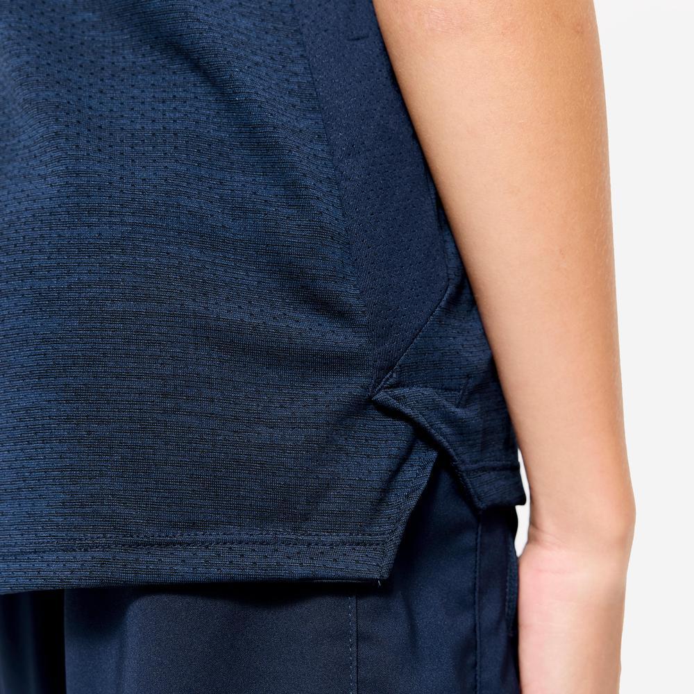 Decathlon Kids' Synthetic Breathable T-Shirt เสื้อยืดใยสังเคราะห์ระบายอากาศสำหรับเด็ก รุ่น S500 - Navy - รูปที่ 3