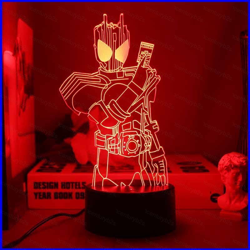 G2P Masked Kamen Rider Night Light อะนิเมะ 3d โคมไฟระยะไกล LED ชาร์จ USB แสง Decade Revice Zero-One 