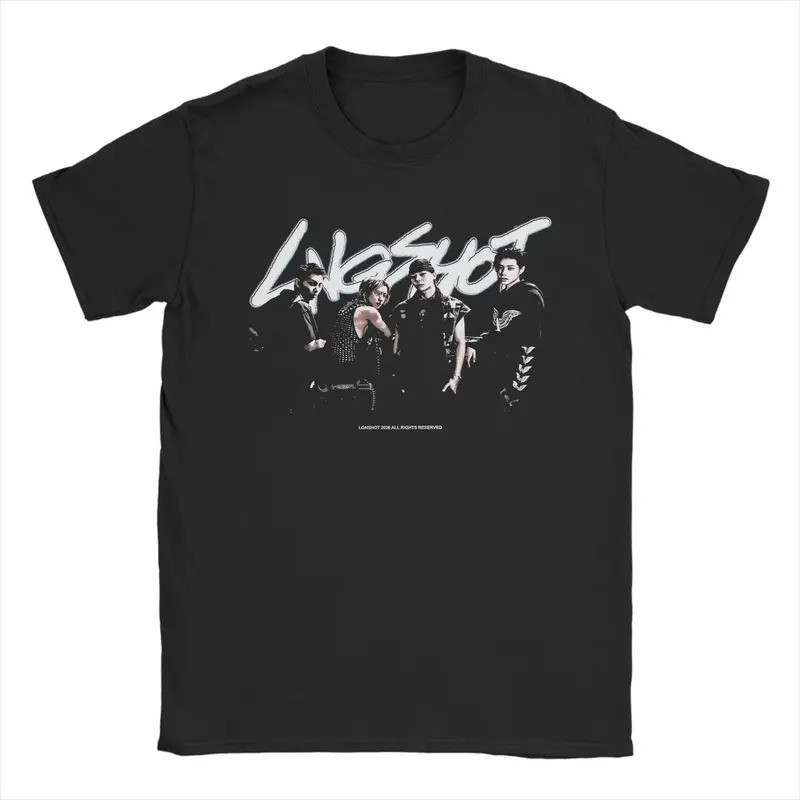 เสื้อยืด Kpop Jay Park Lngshot สำหรับผู้ชาย ผ้าฝ้ายแท้ เสื้อยืดลำลอง คอกลม แขนสั้น เสื้อท็อปสำหรับผู
