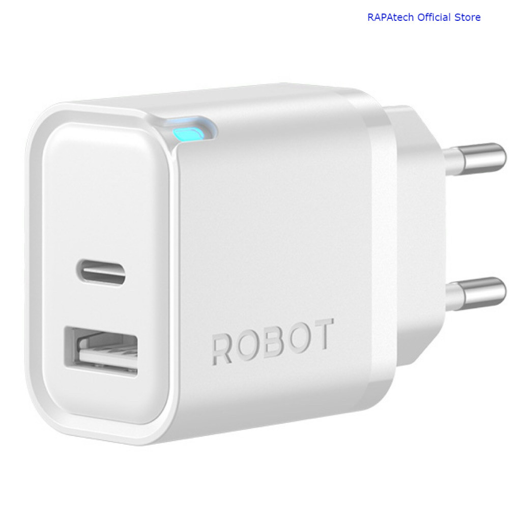 Robot RT-K8 Plus S อะแดปเตอร์ชาร์จพอร์ตคู่เอาต์พุต USB-A + USB-C 12W 2.4A ของแท้