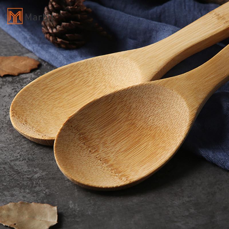 Marbit ไม้ช้อนข้าวไม้ช้อนครัวข้าว Paddle Scoop Ladle Tablespoon ช้อนเสิร์ฟขนาดใหญ่บนโต๊ะอาหารเครื่องครัวทําอาหารเกินไป null