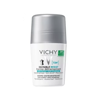 Vichy วิชี่ อินวิซิเบิล รีซิส เดอร์โม ดีแทรนส์ไพแรนท์ โรลออน 50 มล. (เหมาะกับคนออกกำลังกาย)