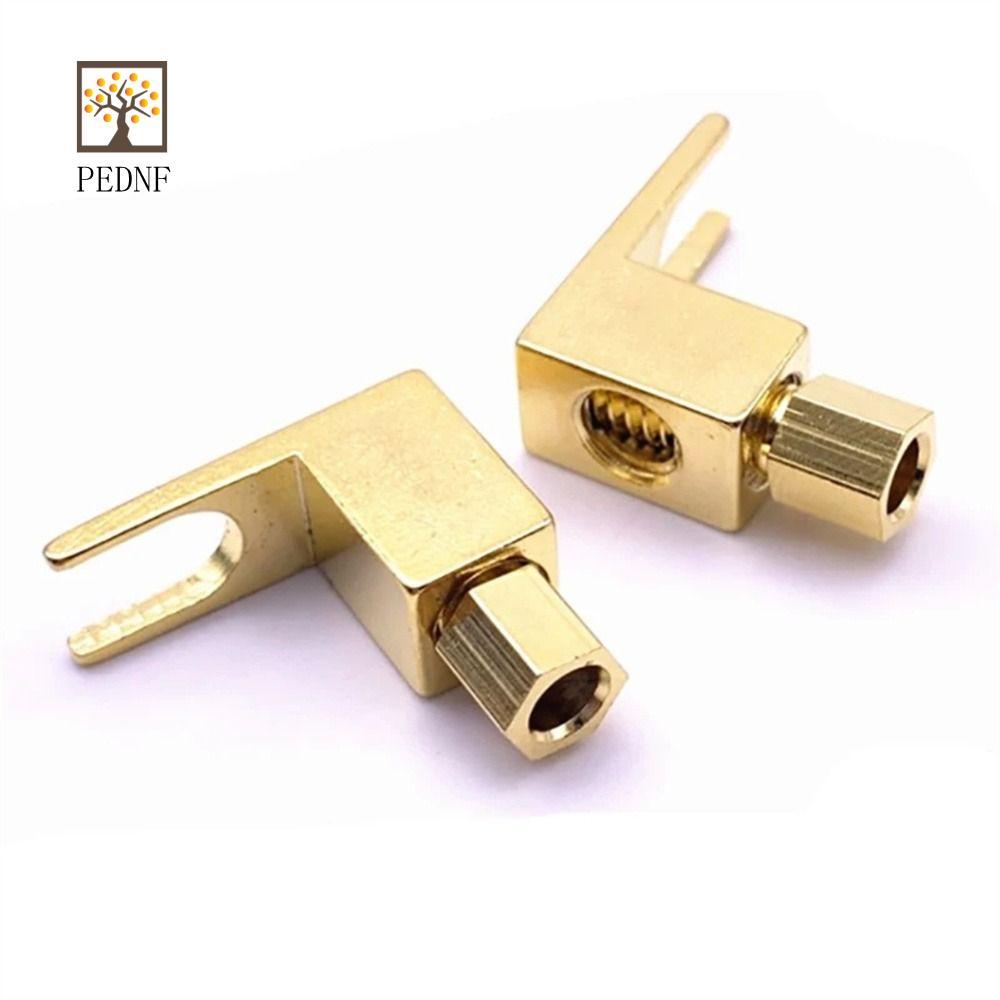 PEDNF U Spade Connector Banana Socket Spade Adapter Y Type Speaker 1 PC ปลั๊กจอบโลหะทนทาน