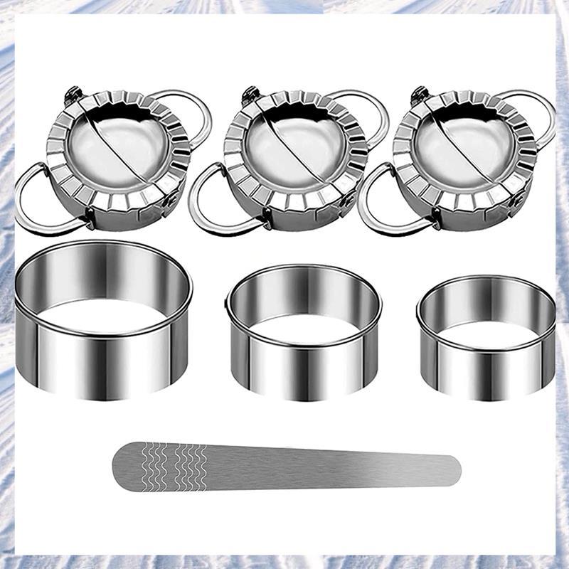 Ravioli คุกกี้เครื่องตัดสแตนเลส Dumpling Ravioli Shaper ชุดสําหรับทํา Ravioli