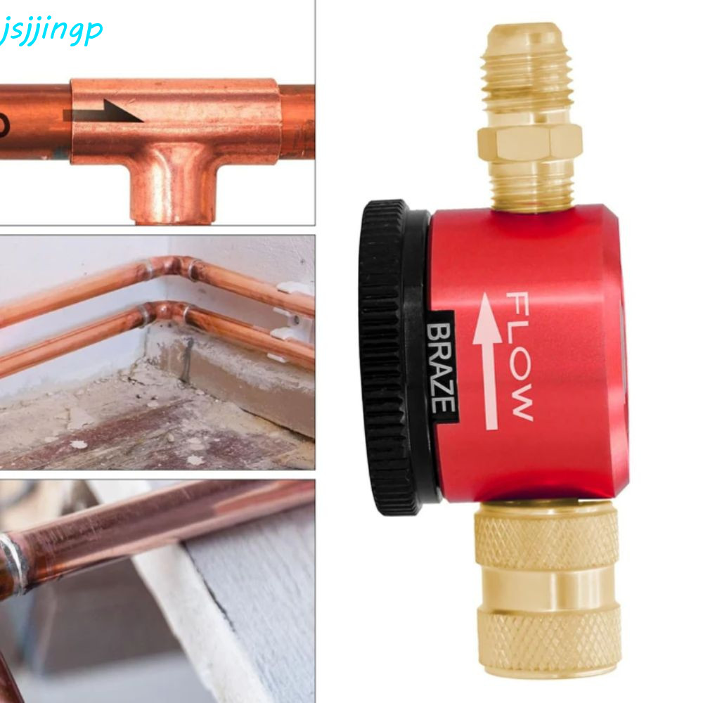 JSJJINGP HVAC ไนโตรเจน Purge Kit, 1/4 นิ้ว Connector Purge เครื่องมือไนโตรเจน Purge Regulator, Flow 