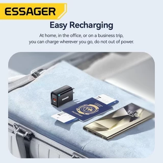 Essager 45W PD USB-A Fast Charger รองรับ Super Charging QC3.0 Wall Charger สําหรับ Android Samsung Xiaomi B12 A04