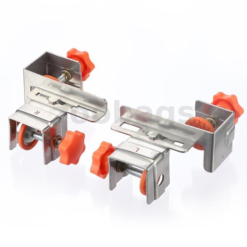 RUITOOL 2 ชิ้นปรับลิ้นชักสแตนเลสด้านหน้า Clamps DIY ตู้ประกอบไม่มีเครื่องมือต้องการเหมาะกับ 10-30 มม.แผงเฟอร์นิเจอร์ประกอบ