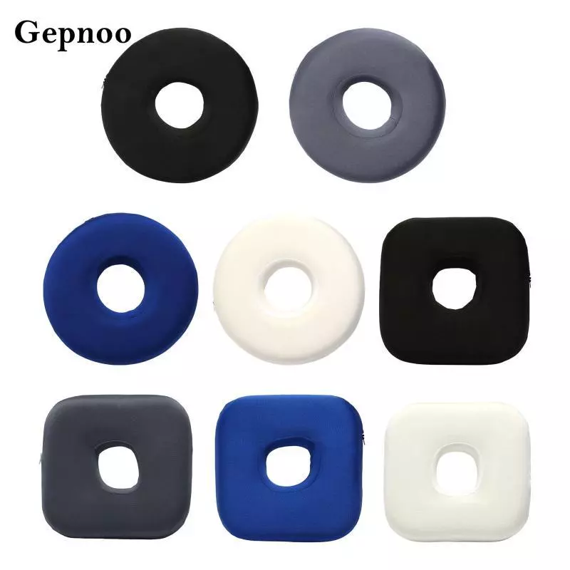 [Gepnoo] หมอนเจาะหูสําหรับเครื่องนอนด้านข้าง, เมมโมรี่โฟมระบายอากาศ, ปลอกซิปแบบถอดได้, บรรเทาอาการปวด, เหมาะสําหรับโฮมออฟฟิศหรือ