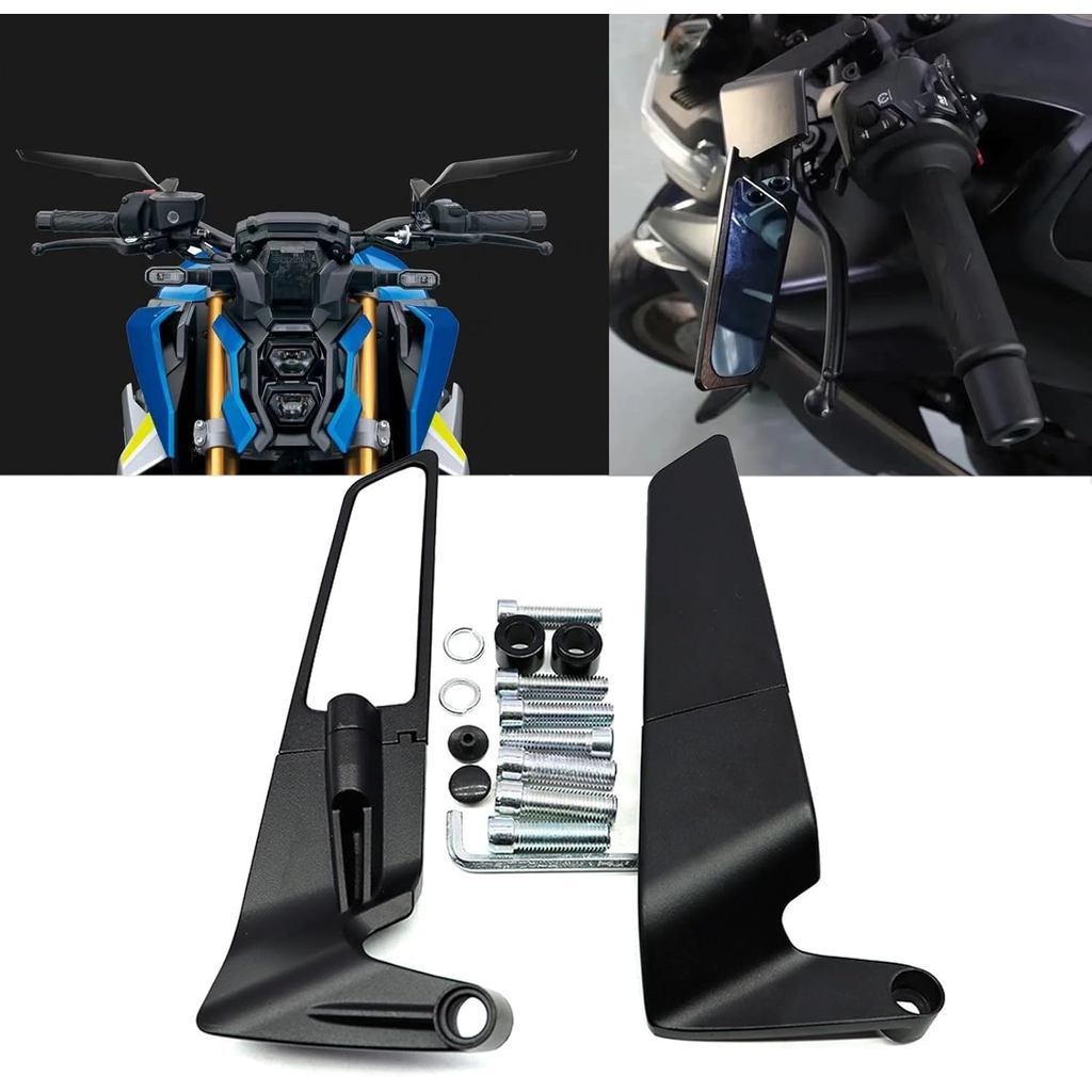สําหรับ GSX S1000 GSX S1000GX GSX S1000z 2017-2024 + กระจกรถจักรยานยนต์ Wind Wing ด้านข้างกระจกมองหล